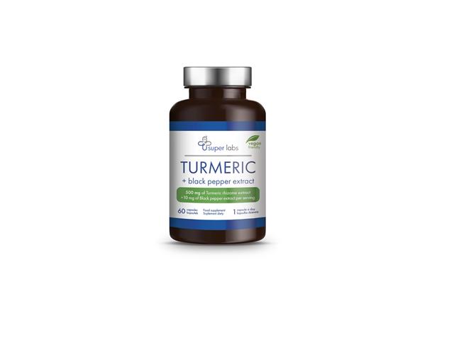 Super Labs TURMERIC + black pepper extract interakcje ulotka kapsułki - 60 kaps.
