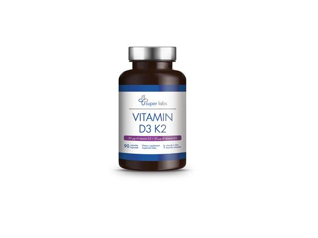 Super Labs Vitamin D3 + Vitamin K2 interakcje ulotka kapsułki - 90 kaps.