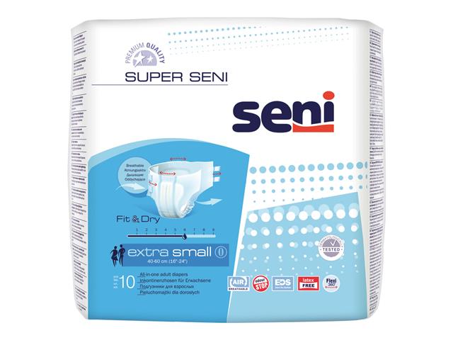 Super Seni Air Pieluchomajtki XS interakcje ulotka   10 szt.