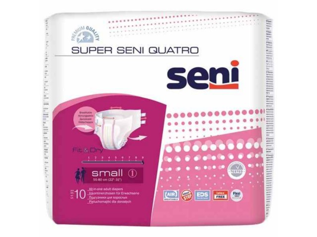 Super Seni Quatro Pieluchomajtki S interakcje ulotka pielucho-majtki - 10 szt.