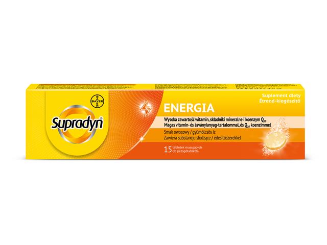 Supradyn Energia interakcje ulotka tabletki musujące - 15 tabl.