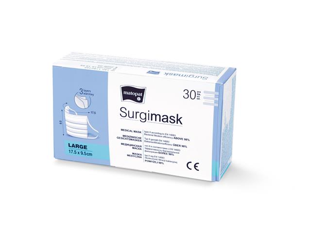 Surgimask Maski medyczne typu II niejałowe rozmiar L interakcje ulotka   30 szt.