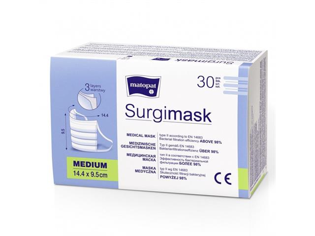 Surgimask Maski niejałowe medyczne TYPU II M interakcje ulotka   30 szt.