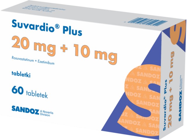 Suvardio Plus interakcje ulotka tabletki 20mg+10mg 60 tabl.