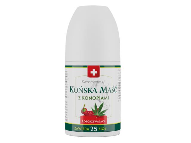 SWISSMEDICUS Końska Maść z konopiami Rozgrzewająca interakcje ulotka roll-on  90 ml