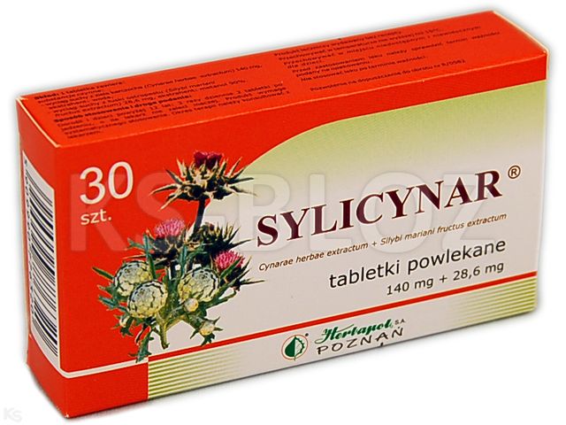 Sylicynar interakcje ulotka tabletki powlekane 28,6mg+140mg 30 tabl.