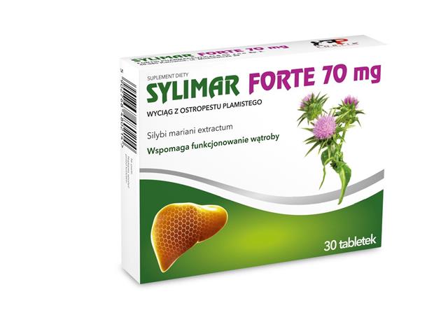 Sylimar Forte 70 mg interakcje ulotka tabletki  30 tabl. (1 blist. po 30 tabl.)