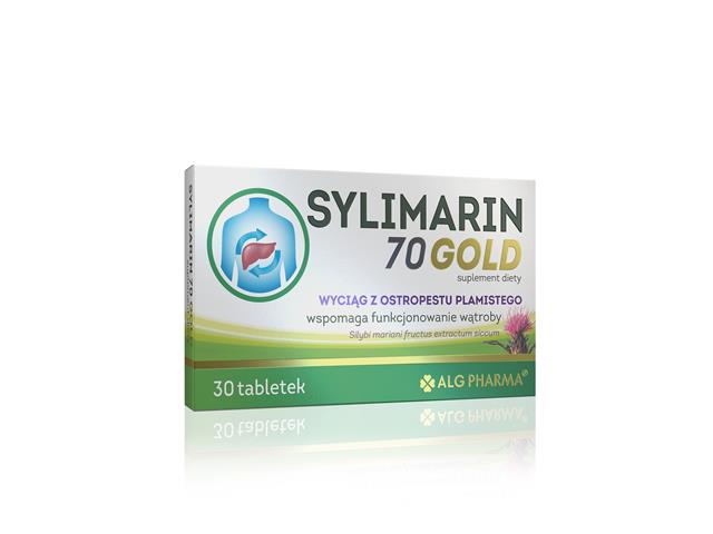 Sylimarin 70 Gold interakcje ulotka tabletki 70 mg 30 tabl.