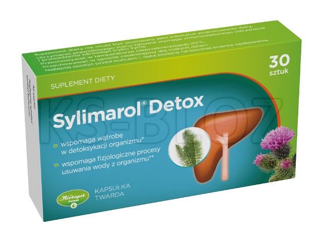 Sylimarol Detox interakcje ulotka kapsułki twarde  30 szt. (2x15 sztuk)