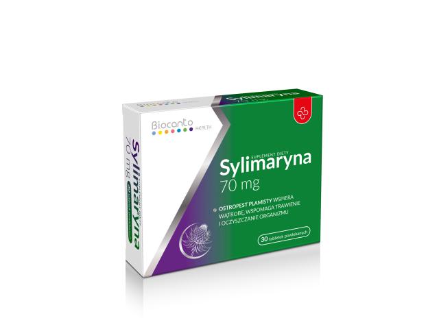 Sylimaryna 70 mg interakcje ulotka tabletki powlekane - 30 tabl.