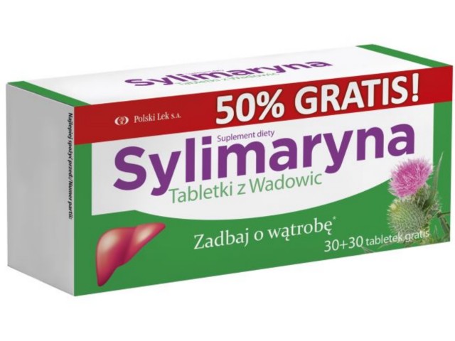 Sylimaryna Tabletki z Wadowic interakcje ulotka tabletki - 30 tabl. (+ 30 tabletek gratis)