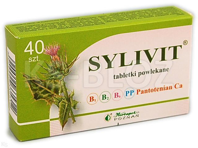 Sylivit interakcje ulotka tabletki powlekane - 40 tabl.