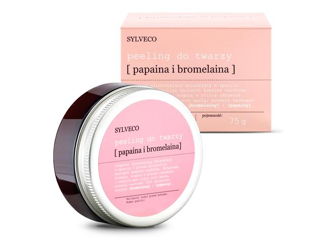 SYLVECO Peeling do twarzy papaina i bromelaina interakcje ulotka peeling  75 ml