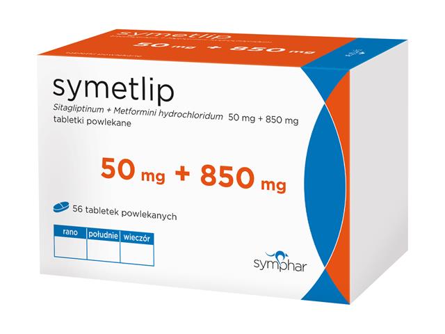 Symetlip interakcje ulotka tabletki powlekane 50mg+850mg 