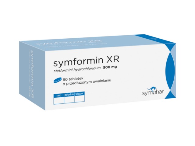 Symformin XR interakcje ulotka tabletki o przedłużonym uwalnianiu 500 mg 60 tabl.