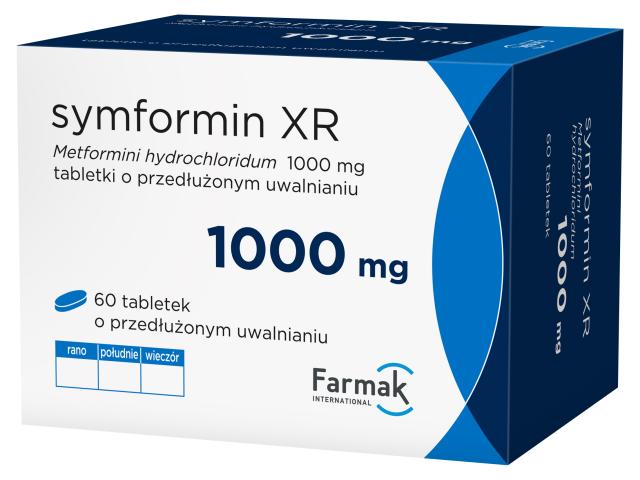Symformin XR interakcje ulotka tabletki o przedłużonym uwalnianiu 1 g 60 tabl.
