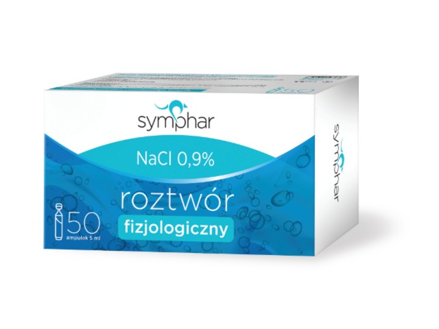 Symphar NaCl 0,9% interakcje ulotka roztwór  50 amp. po 5 ml