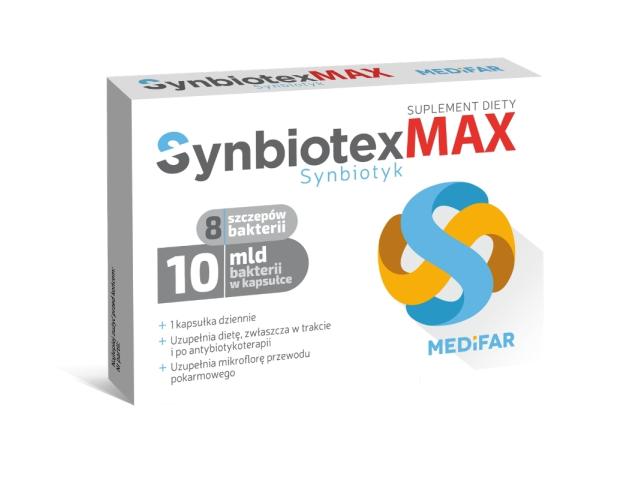 Synbiotex Max interakcje ulotka kapsułki twarde  10 kaps.