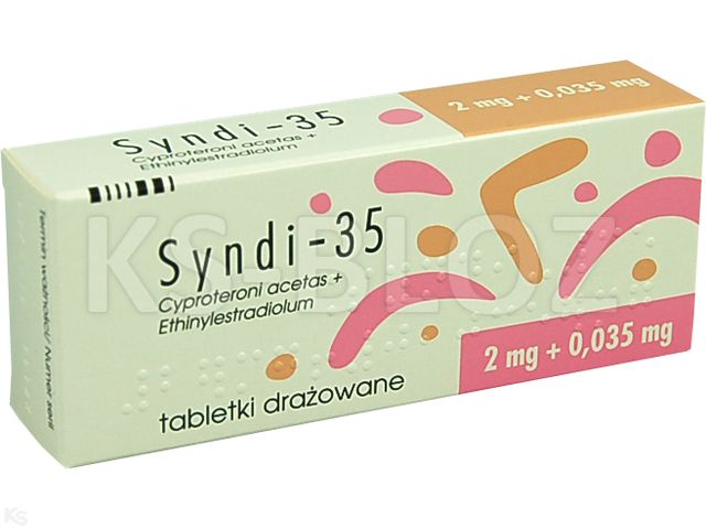 Syndi-35 interakcje ulotka tabletki drażowane 2mg+35mcg 21 tabl. | blist.