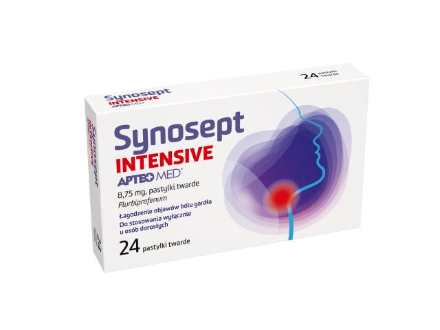 Synosept Intensive Apteo Med interakcje ulotka pastylki twarde 8,75 mg 24 pastyl.