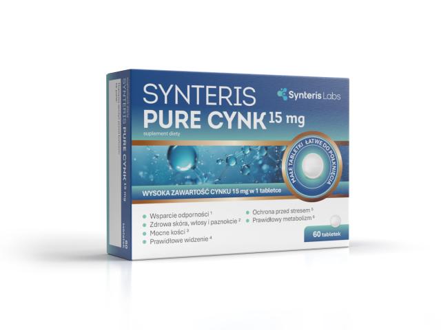 Synteris Pure Cynk 15 mg interakcje ulotka tabletki - 60 tabl.