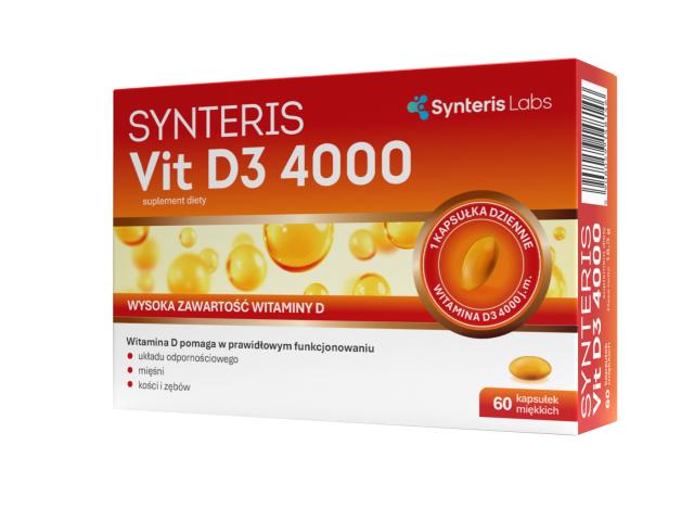Synteris Vit D3 4000 interakcje ulotka kapsułki miękkie 60 kaps.