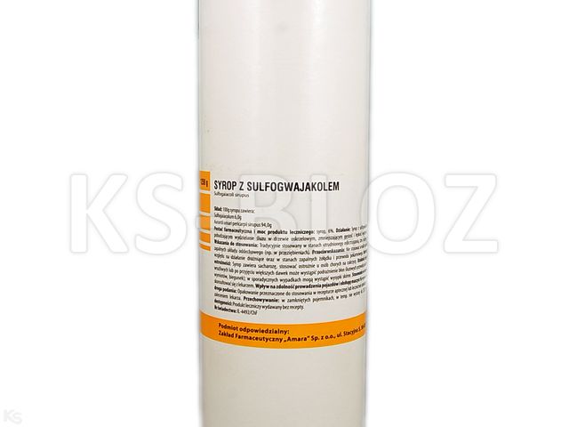 Syrop Z Sulfogwajakolem interakcje ulotka syrop 60 mg/g 1,25 kg