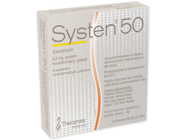 Systen 50 interakcje ulotka system transdermalny,plaster 50 mcg/24h (3,2 mg) 