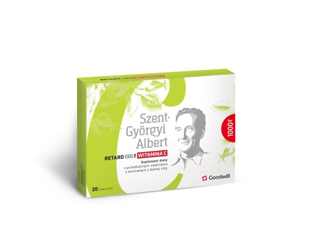 Szent-Gyorgyi Albert 1000 mg Retard Vitamina C interakcje ulotka tabletki  20 tabl.
