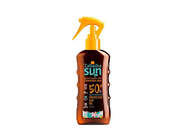 Tabaiba Sun Oliwka do opalania aloesowa z Wysp Kanaryjskich SPF 50+ interakcje ulotka oliwka - 200 ml