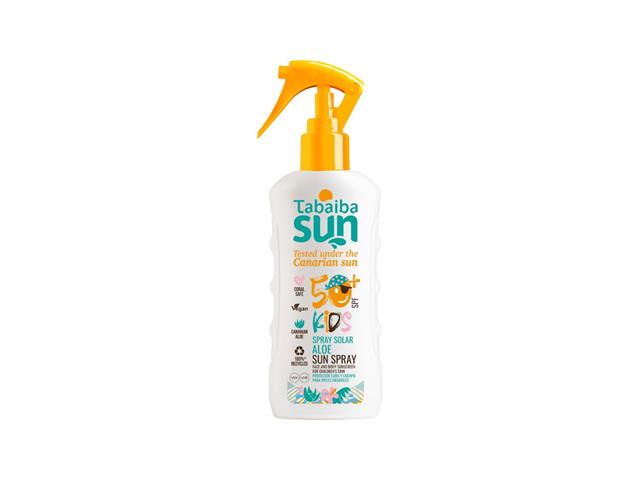 Tabaiba Sun Spray ochrona przeciwsłoneczna dla dzieci aloesowa z Wysp Kanaryjskich SPF 50+ interakcje ulotka spray  200 ml