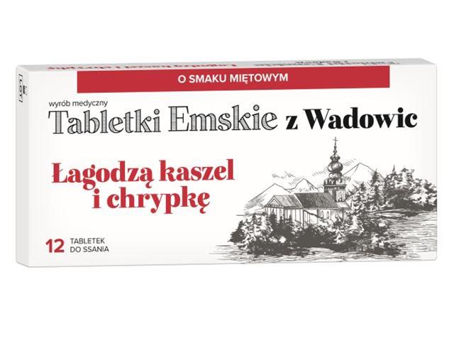 Tabletki Emskie Z Wadowic interakcje ulotka tabletki do ssania  12 tabl.