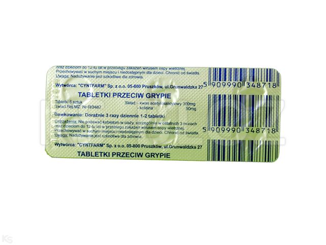 Tabletki Przeciw Grypie interakcje ulotka tabletki 300mg+50mg 6 tabl.