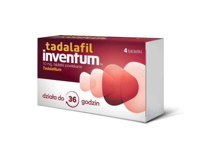 Tadalafil Inventum interakcje ulotka tabletki powlekane 10 mg 4 tabl.
