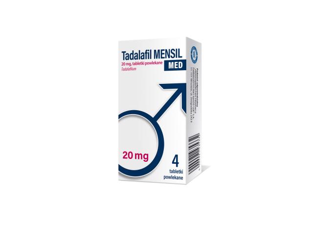 Tadalafil Mensil Med (Menero Med) interakcje ulotka tabletki powlekane 20 mg 4 tabl.