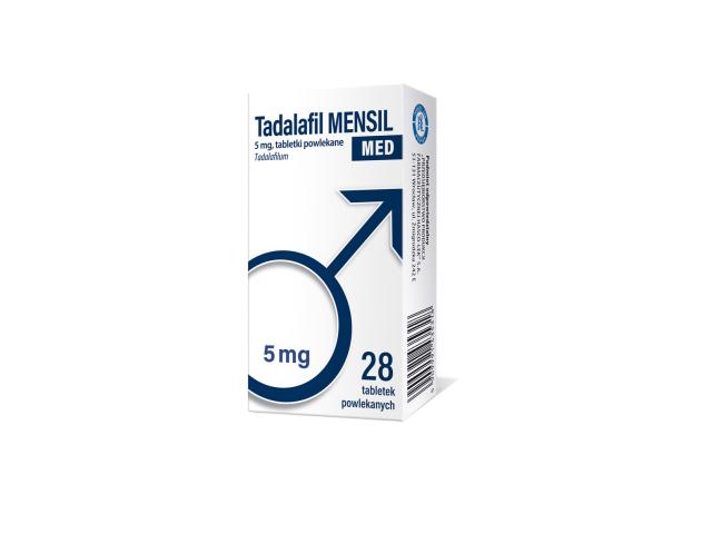 Tadalafil Mensil Med (Menero Med) interakcje ulotka tabletki powlekane 5 mg 28 tabl.