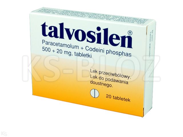 Talvosilen interakcje ulotka tabletki 500mg+20mg 20 tabl. | (2 blist. po 10 tabl.)