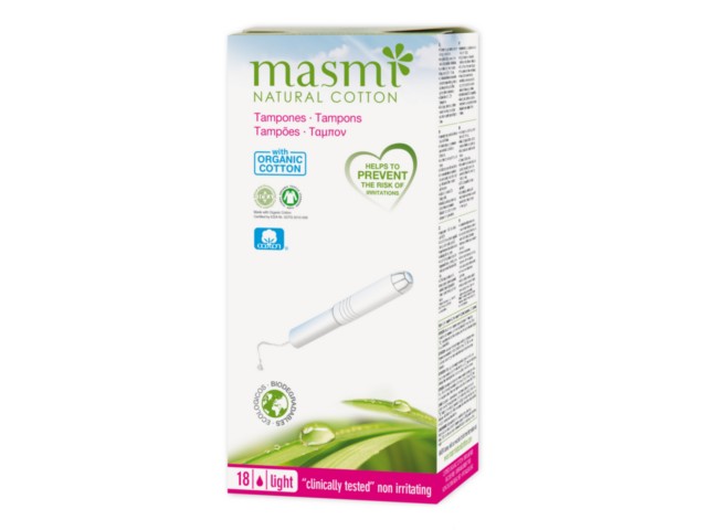 Tamp.hig. Masmi Organiczne baweł. z aplikatorem L interakcje ulotka tampon  18 szt.