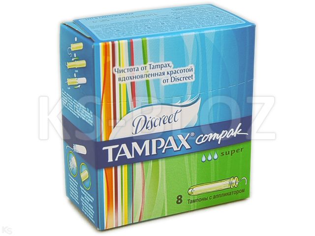 Tampax Compak Tampony higieniczne super interakcje ulotka tampon - 8 szt.