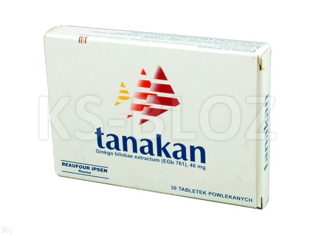 Tanakan interakcje ulotka tabletki powlekane 40 mg 30 tabl.
