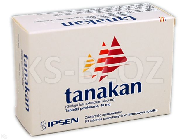 Tanakan interakcje ulotka tabletki powlekane 40 mg 90 tabl.