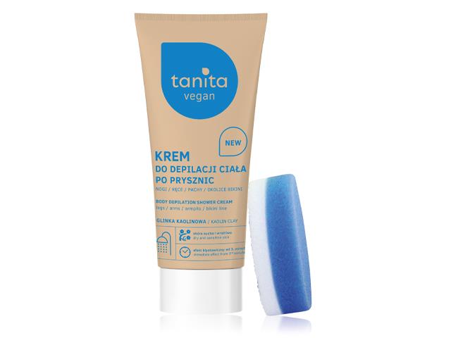 TANITA VEGAN Krem do depilacji ciała pod prysznic z gąbką interakcje ulotka krem - 200 ml