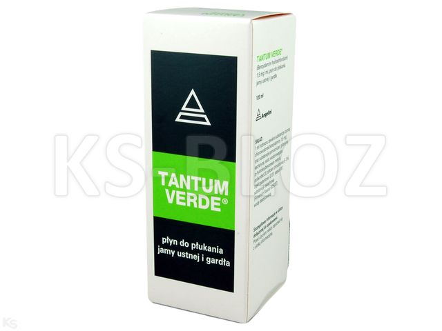 Tantum Verde interakcje ulotka roztwór do płukania jamy ustnej i gardła 1,5 mg/ml 120 ml | butelka