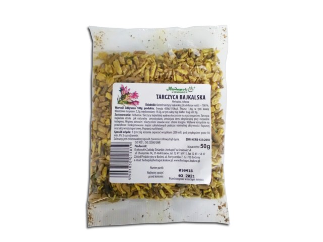 Tarczyca bajkalska interakcje ulotka zioła do zaparzania - 50 g