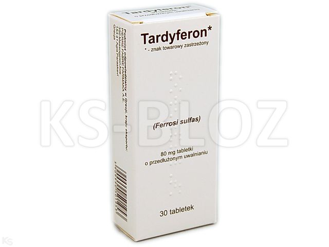 Tardyferon interakcje ulotka tabletki o przedłużonym uwalnianiu 80 mg 30 tabl. | blister