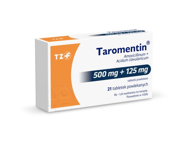 Taromentin interakcje ulotka tabletki powlekane 500mg+125mg 21 tabl.