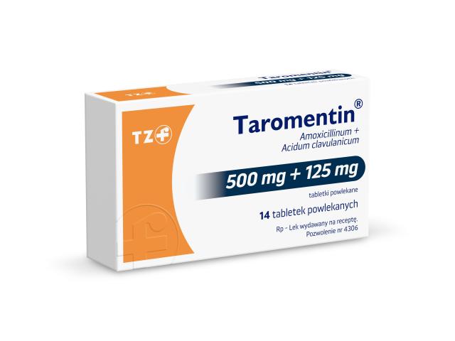 Taromentin interakcje ulotka tabletki powlekane 500mg+125mg 