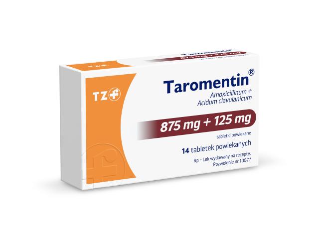 Taromentin interakcje ulotka tabletki powlekane 875mg+125mg 