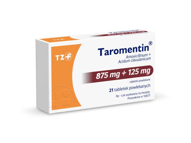 Taromentin interakcje ulotka tabletki powlekane 875mg+125mg 21 tabl. | 3 blist.po 7 szt.