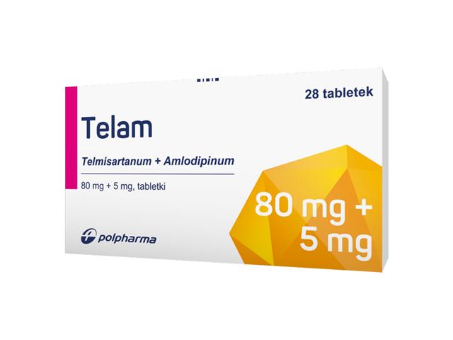 Telam interakcje ulotka tabletki 80mg+5mg 28 tabl.